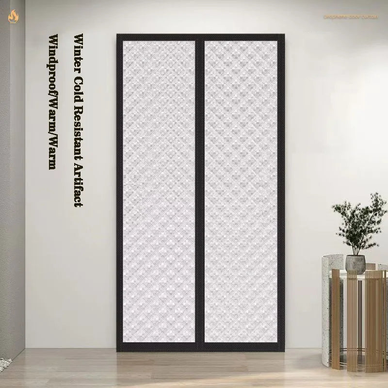 Winter magnetic cotton door curtain, thickened, warm, windproof, partition curtain, soundproof, cold proof, blackout curtain
