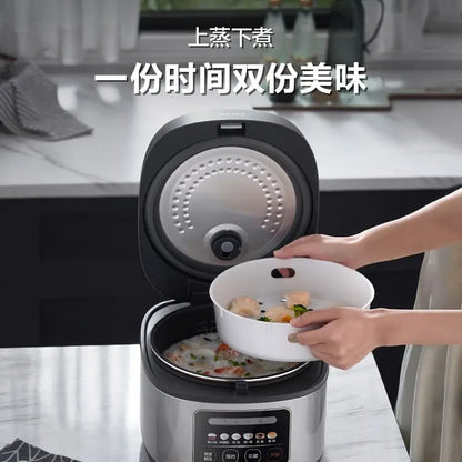 Home-use smart rice cooker with timer function, 4L/5L multi-functional non-stick large capacity MB-RE430