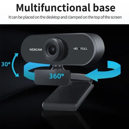 USB HD 1080P/2K Web Camera Plug and Play with Microphone Business Webcam Autofocus for PC/Laptop Conferencing and Video Calling