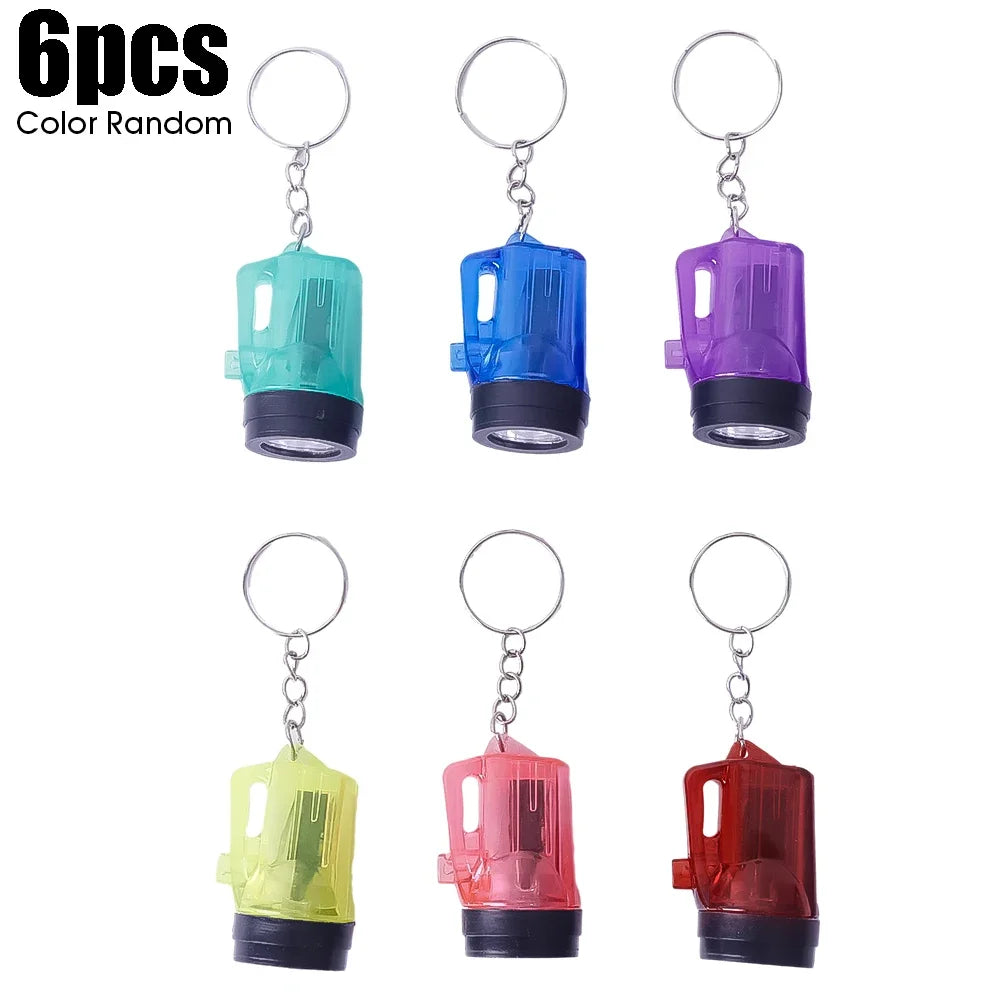 Mini LED Flashlight Portable Keychain Ultra-Bright Long-Range Torch Light Battery Outdoor Hiking Emergency Pocket Lamp Key Rings