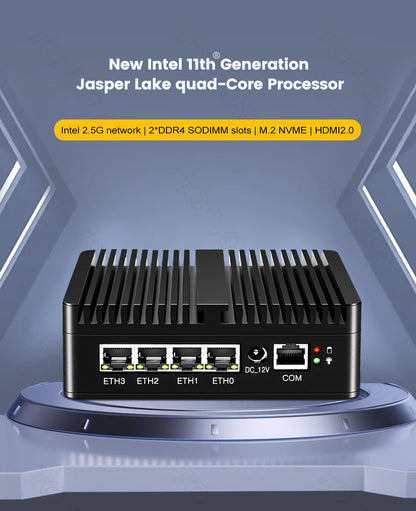 Topton New Intel N150 Firewall Computer J6412 J5005 6305 Soft Router 4x2.5G i226 LAN Industrial Fanless Mini PC pfSense OPNsense