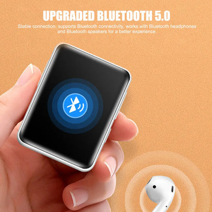 2024 New Portable MP4 MP3 Player Bluetooth 5.0 Clip Mini Walkman Student Full Touch Screen Sport Lossless HIFI Music FM Radio