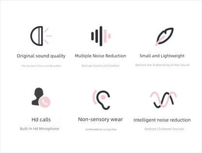 Portable In Ear Music Wired Pink Earphones For Girl Women Gaming Play With Mic Sleep Anti-lost Wired Type C 3.5mm Headphone