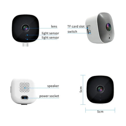Window Camera Replaces Outdoor Cameras 2.4/5GHz WiFi Camera 3MP Resolution Full-Color Night Vision Through Window Mini Camera