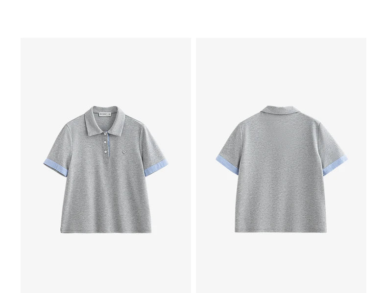 TOYOUTH Women Short Sleeve T shirt 2025 Spring New Tops 8521007