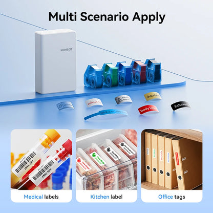 Niimbot B18 Thermal Transfer Label Printer Mini Label Maker for Perfume/Cable/Garden Self-Adhesive Labels Long-term Storage
