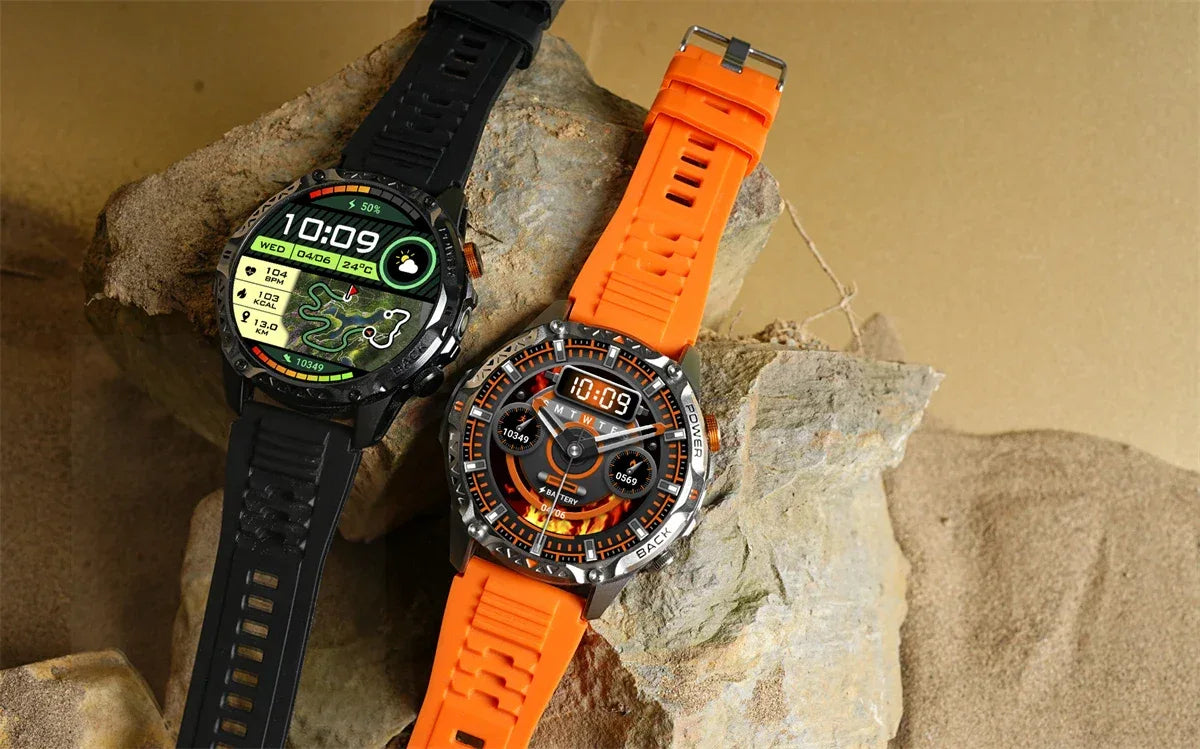 LIGE New Military For T-Rex 3 Ultra Smart Watch 1000mAh Battery IP68 Waterproof Compass Flashlight Sports Tracker Smartwatch Men