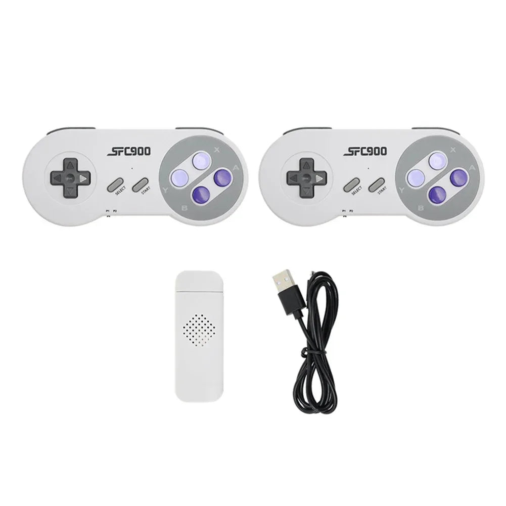SF900 Video Game Console For Super Nintendo SNES NES Built in 4700 Game Stick TV Player with 2 Wireless Game Controller Gamepad