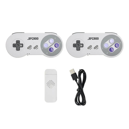 SF900 Video Game Console For Super Nintendo SNES NES Built in 4700 Game Stick TV Player with 2 Wireless Game Controller Gamepad