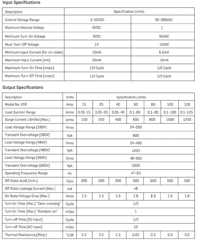 GEYA Single Phase Solid State Relay SSR 10DA 25DA 40DA Relay DC to AC 3-32V Input DC & 24-480VAC Output  VSR8