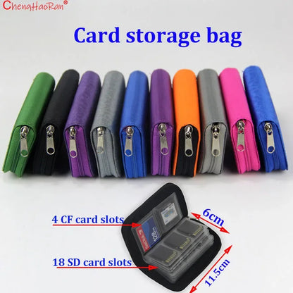 1PC 22-Slot Memory Card Storage Case for CF/SD/Micro SD/SDHC/MS/DS Camera Memory Card Holder Bag for Gaming & Photography