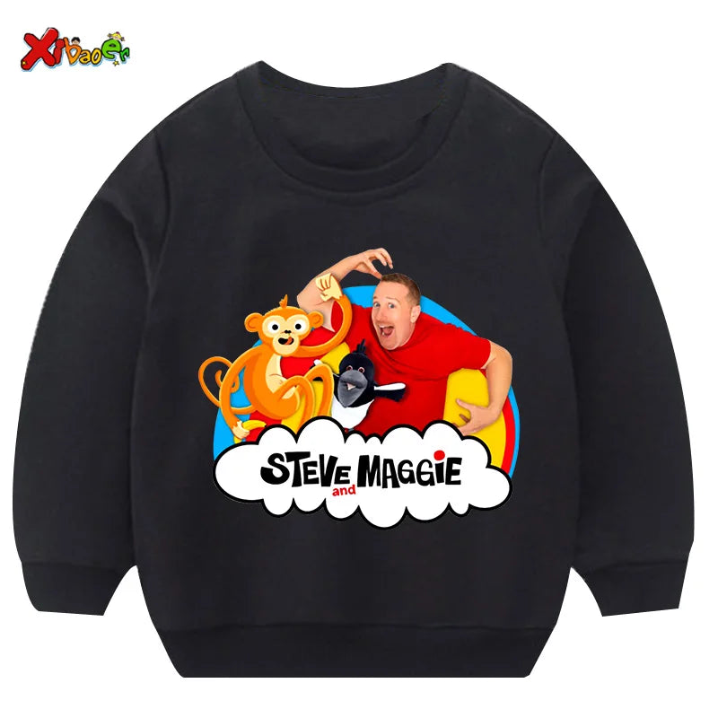 Kids Sweatshirts Steve Maggie Ouctifs Boys Hoodies Sweatshirt Clothing Boy Girl Casual T Shirt Children Pullover Clothes Fashion