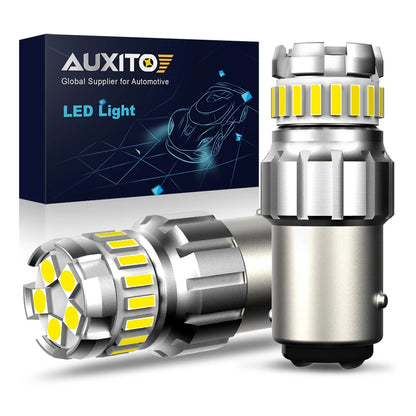 AUXITO 2X BAY15D 1157 LED DRL Bulb Canbus Super Bright for Ford Hyundai Kia 7507 P21/5W 1157 Day Time Running Light Reverse Lamp