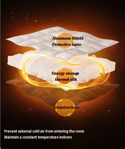 Windproof thermal curtain winter bedroom windproof thermal artifact heat storage insulation film cold seal Windows waterproof