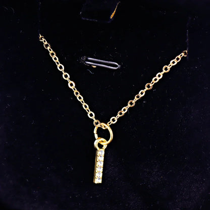 Kpop Shining A-Z Letter Pendant Charm Necklace 26 Initial Alphabet Name Golden Clavicle Chain Party Valentine's Day Jewelry Gift