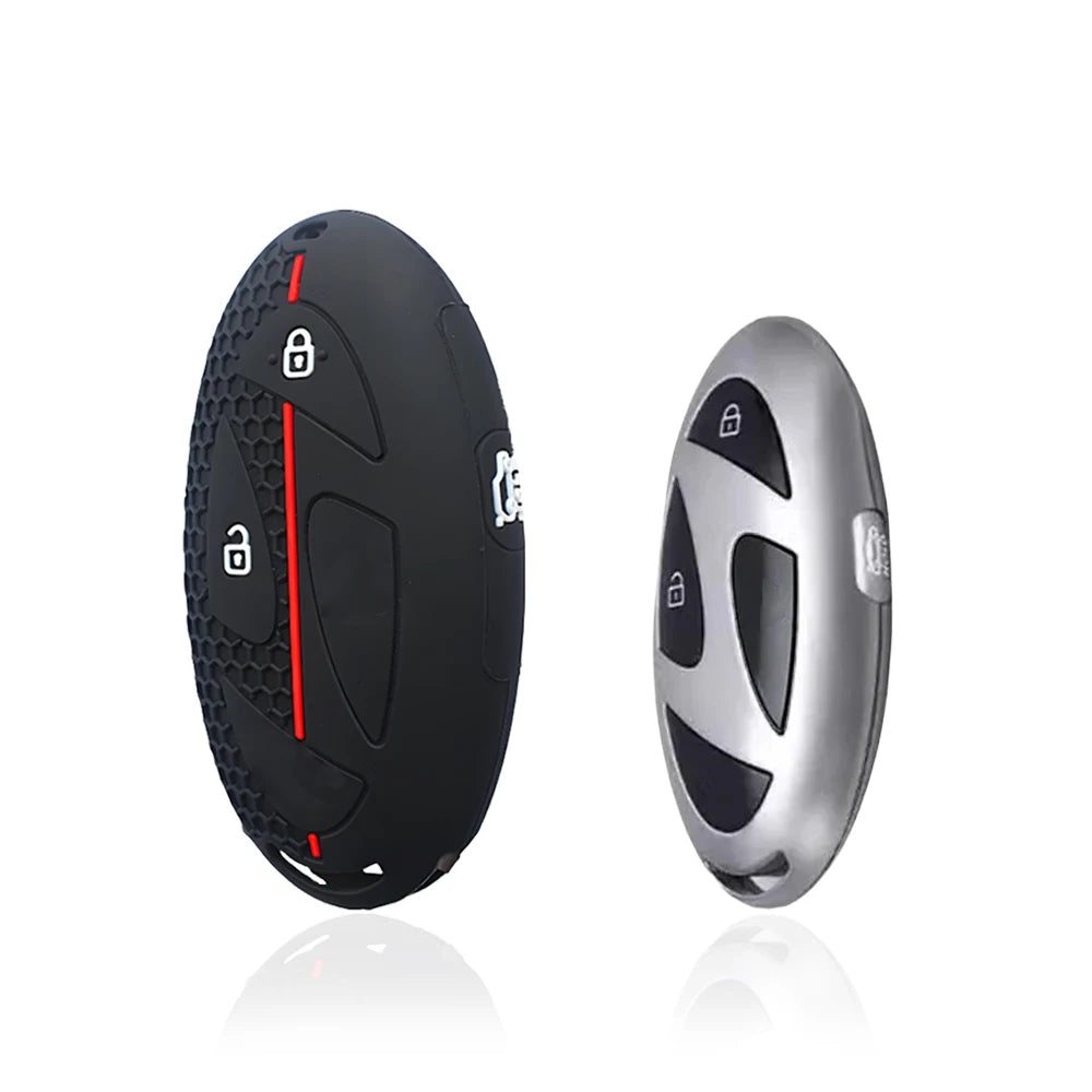 New Type Silicone Smart Key Cover Case for Hyundai Tucson Elantra Kona 3 Buttons Remote Keys 2023-2025 Car Accessories