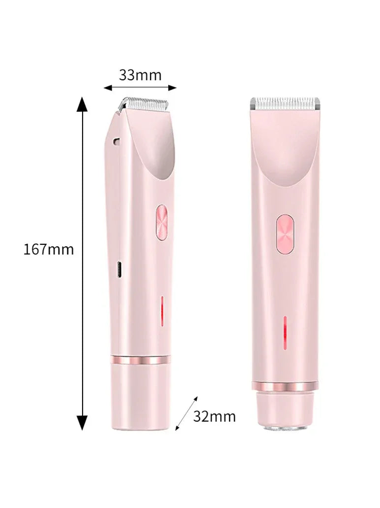 Electric Razors for Women 2in1 Bikini Trimmer Facial Mustache Shavers for Ladies Body Underarms Legs Portable Painless Epilator