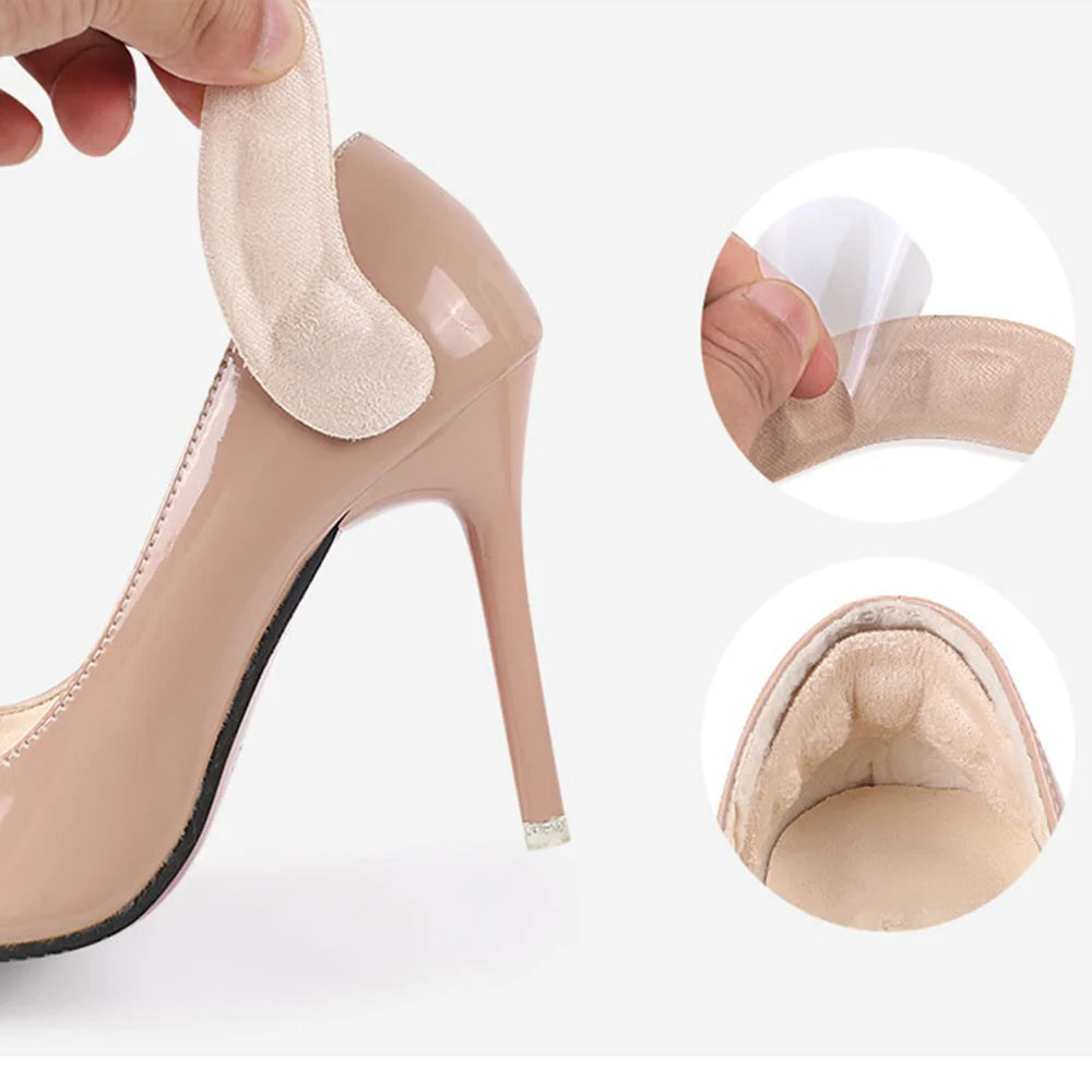 1/2Pair Silicone Pads Forefoot for Women's Shoes Non-slip Insert Self-adhesive Heel Gel Insoles Heels Sandals Anti-Slip Foot Pad