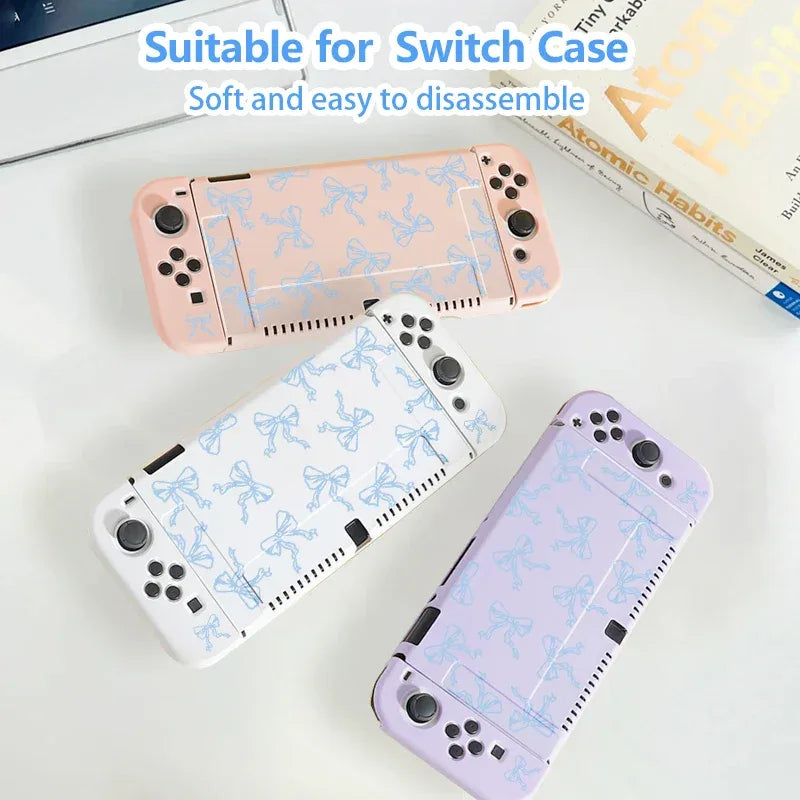 This protective case for Switch NS/OLED，durable TPU，shockproof and drop-proof soft shell，the best choice for Switch players