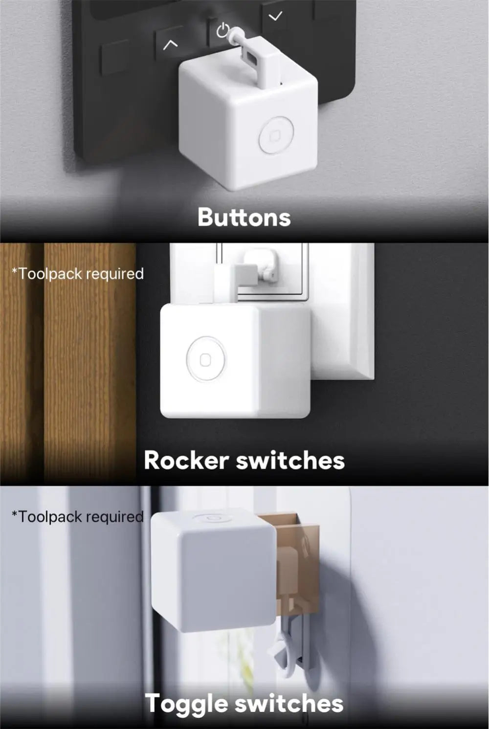 Tuya Zigbee Fingerbot Plus Smart Fingerbot Switch Button Pusher Smart Life Timer Voice Control Support Bluetooth Alexa Google