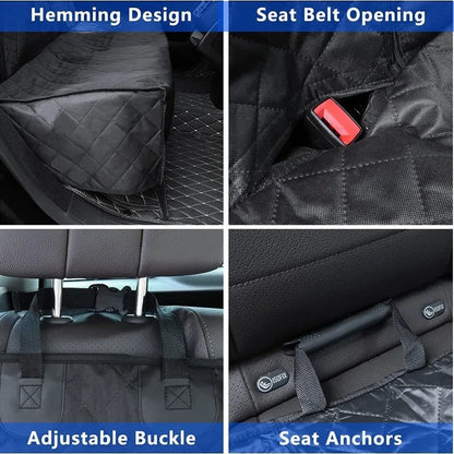 Car Dog Seat Cover for Back Seat Waterproof Auto Rear Pet Seat Protector Mat Nonslip Universal Safety Carrier For Outing Dogs