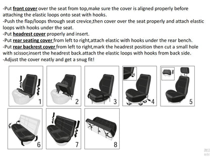 AUTO PLUS Car Seat Covers Set Baja Saddle Blanket Weave Universal Fit Most Car Seat Protection Steering Wheel Cover Protector by PDG ibma