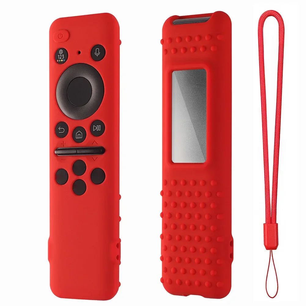 For Samsung BN59-01432A 01432B Remote Control Silicone Protective Case Shockproof Anti-Slip Smart TV Soft Sleeve with Lanyard