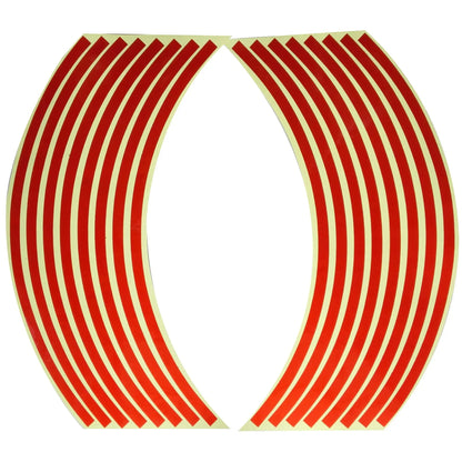 Car Styling Strips Reflective Motocross Bike Motorcycle Wheel Stickers and Decals 17/18 Inch Reflective Rim Tape 1 Set 7 Colors