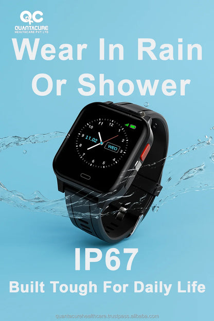 2025 QC V14 2032 4G Elderly Smartwatch ECG SpO2 HRV SOS Tracker 1.57" Display BLE5.1 IP67 Fall Alert Geo Fence Video Call Watch