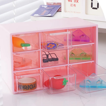 Large Capacity Dustproof Multi-layer Desktop Storage Box  Organizing Box Multifunctional Transparent Six Grid Drawer Storage Box