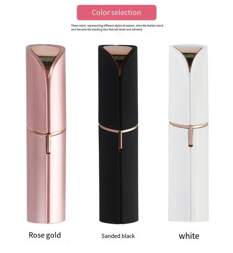 Lipstick-Shaped Electric Hair Remover Eyebrow Shaper Women's Hair Removal Device Mini Facial Hair Removal Instrument Face Hair