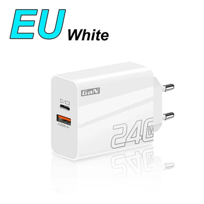 240W GaN USB Type C Charger PD Fast Charge Phone QC 3.0 Quick Chargers For iPhone 17 16Pro Max Mini iPad Charging NEW