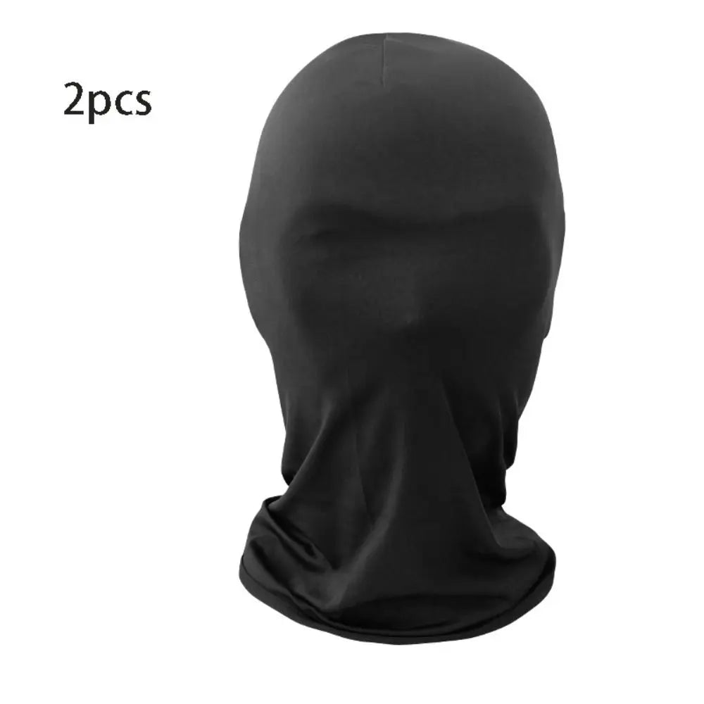 Lot de 2 masques noirs fins pour cosplay, pour adultes et enfants. Accessoire de cosplay et costumes d'Halloween. Couvre-chef respirant.