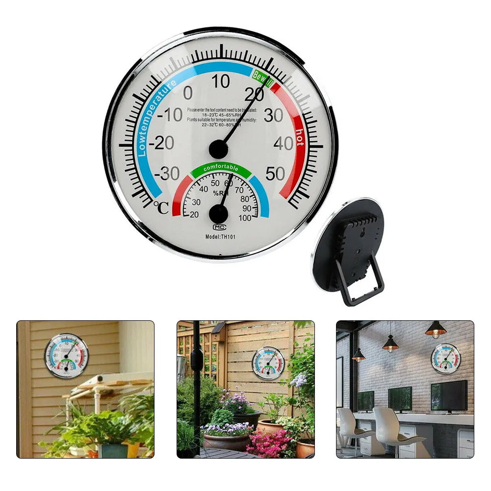 Thermometer Hygrometer Thermo Analog Humidity Temperature Meter Indoor Outdoor Climate Control Garden Thermometer
