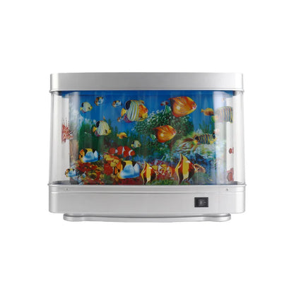 Lampe d'aquarium artificielle avec poissons tropicaux, décoration d'aquarium, océan virtuel en mouvement, veilleuse pour enfants, cadeau d'Halloween ou de Noël. Jouet
