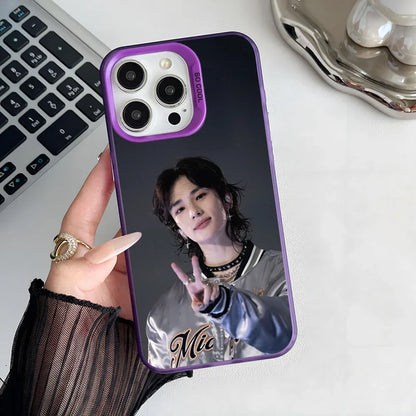 Epc Rapper Dancer H-HyunJin Phone Case IMD Phone Case For IPhone 16 15 14 13 12 11 Pro Max Plus Color Silver Cover