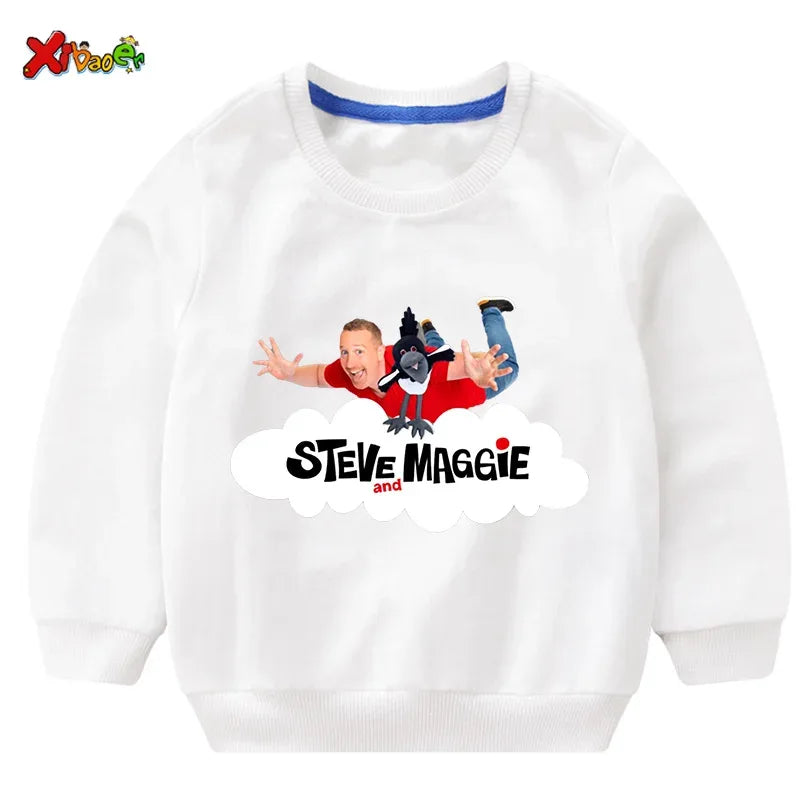 Kids Sweatshirts Steve Maggie Ouctifs Boys Hoodies Sweatshirt Clothing Boy Girl Casual T Shirt Children Pullover Clothes Fashion