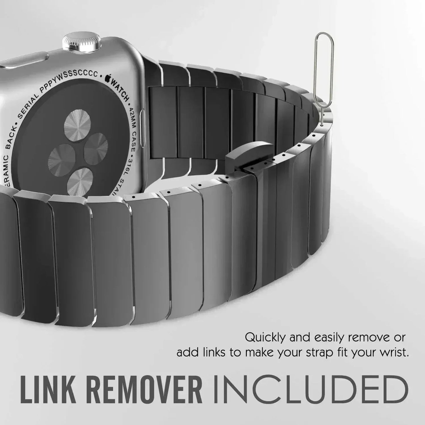 Titanium color band For Apple Watch Band Ultra 2 49mm 9 8 7 5 4 se 6 for iwatch 45mm 41 42 44mm 38 40mm stainless steel bracelet