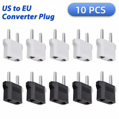 3/5/10Pcs US to EU Converter Plug 4mm/4.8mm Electrical Socket Plugs Adapters American China Europe Plug Adapter Converter Socket