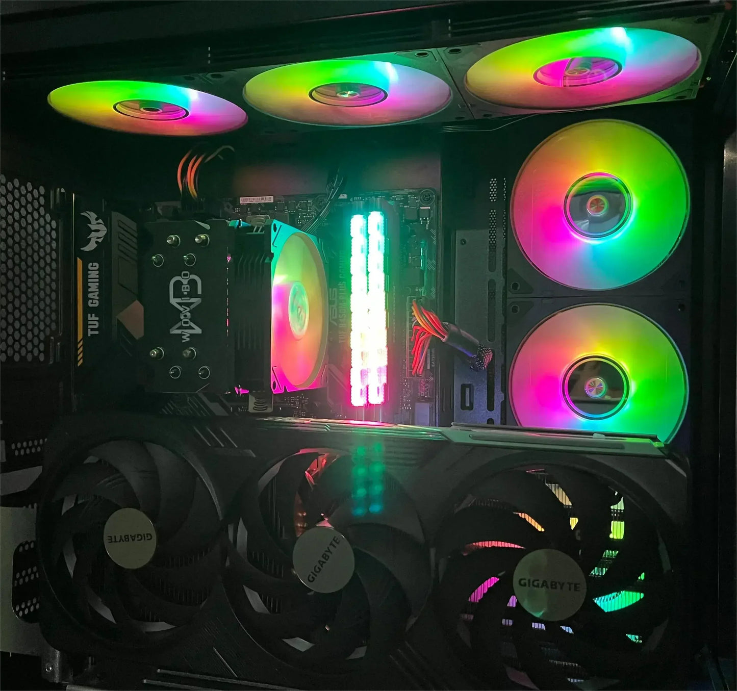 Wovibo 4 Tubo De Calor Cpu  Cooler Fan Ventilador Pwm 4Pin Argb Rgb Intel 115x1200 1700 2011 X79 X99 Amd Am4 Am5 Radiador