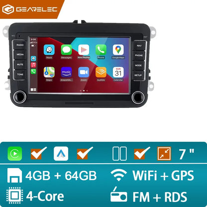2 Din Android Car Radio Multimedia Player GPS WiFi Carplay For VW Volkswagen Skoda Octavia golf 5 6 touran passat B6 polo Jetta