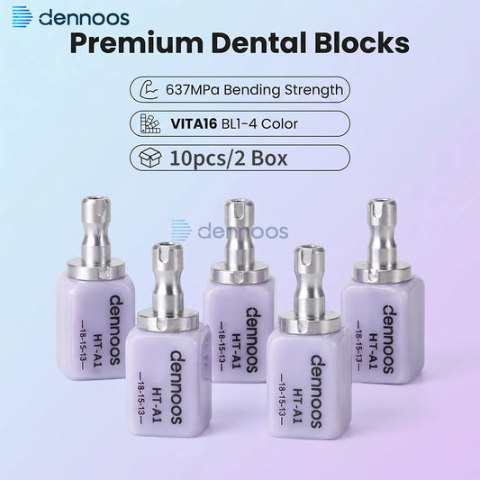 10PCS Lodden Dennoos Dental Lithium Disilicate C14 Glass Ceramic Blocks Cubes LT/MT/MO/HT for CADCAM Sirona Cerec Milling System