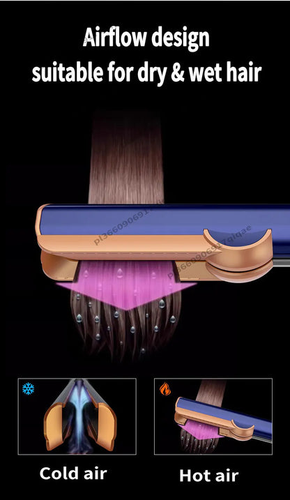 2 IN 1 Hair-care Airstrait Hair Straightener Hair Dryer Negative Ion Hair Styler Long-Lasting Styling Tool Hairdryer Machine