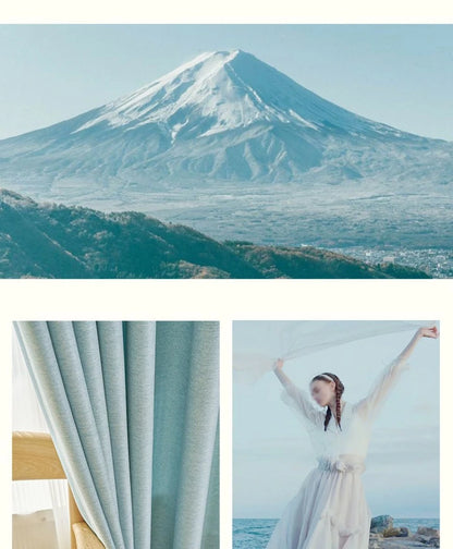 Japanese Simple Thickened Living Room Blackout Curtain Light Luxury High End Fresh Bedroom Curtains 2025 New Velvet Linen Drapes