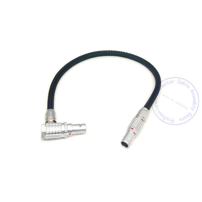 ARRI ALEXA RED Flexible Braid Power Cable for Teradek Bolt 4K XT LT, SmallHD monitor, 0B 2 Pin Straight Male to 2Pin Right Angle