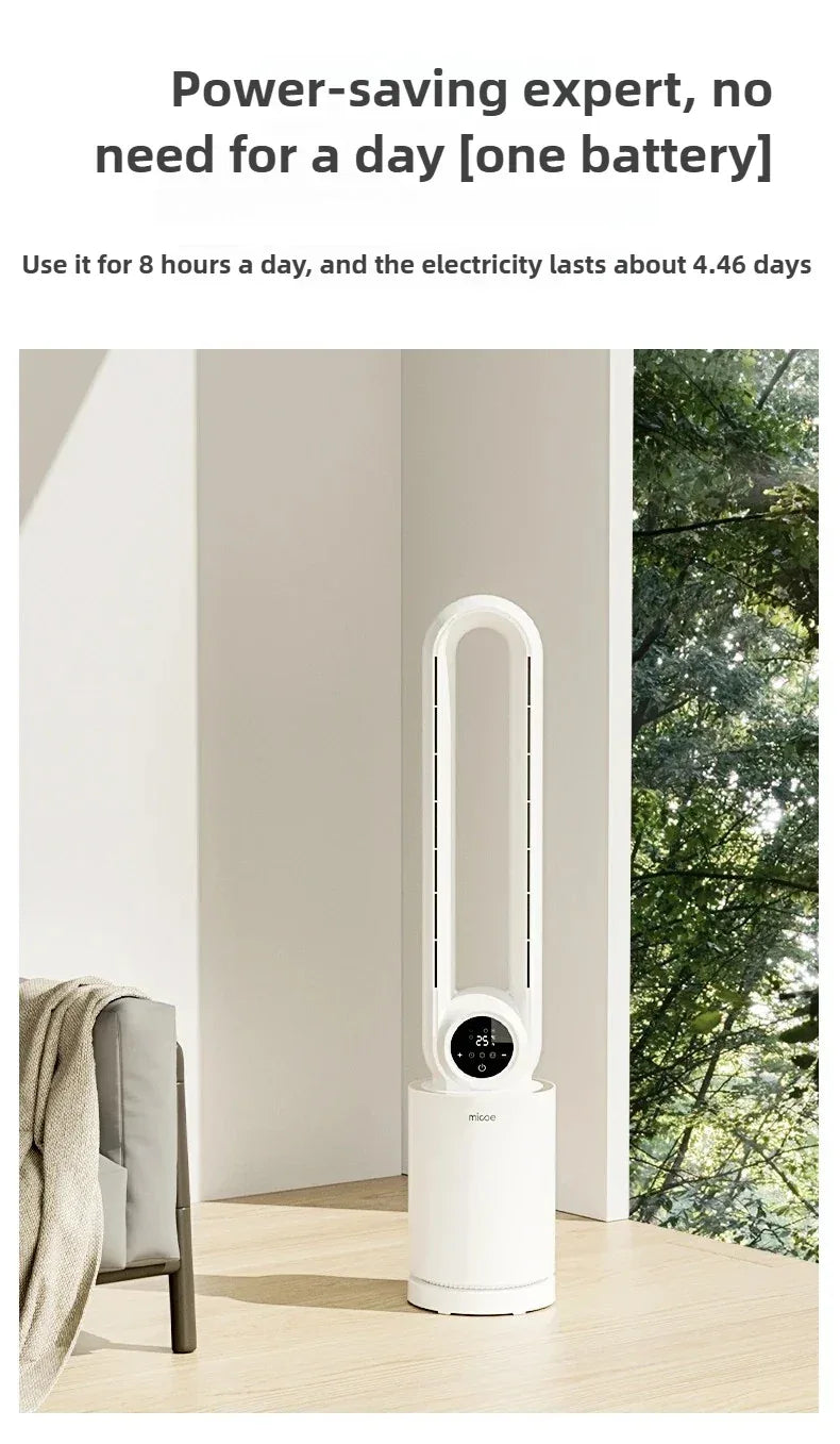 12-Speed Touch Control Bladeless Fan‌ Removable Washable Grille Tip-Over Protection Energy Efficient Cooling Tower Living Rooms