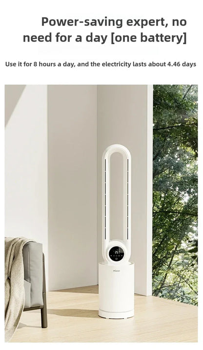 12-Speed Touch Control Bladeless Fan‌ Removable Washable Grille Tip-Over Protection Energy Efficient Cooling Tower Living Rooms
