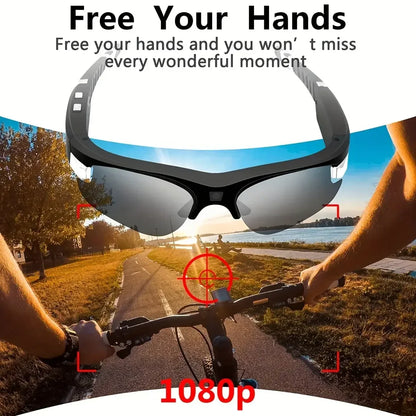 Mini FPV Smart Glasses Camera 1080P Portable FHD POV Bodycam for Bicycle Action Sports Vlogging