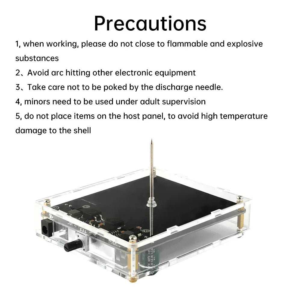 10cm Tesla Coil Arc Generator Touchable Artificial Lightning for Physics Teach Electromagnetic Science Popularization Experiment