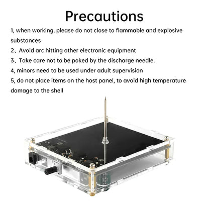 10cm Tesla Coil Arc Generator Touchable Artificial Lightning for Physics Teach Electromagnetic Science Popularization Experiment